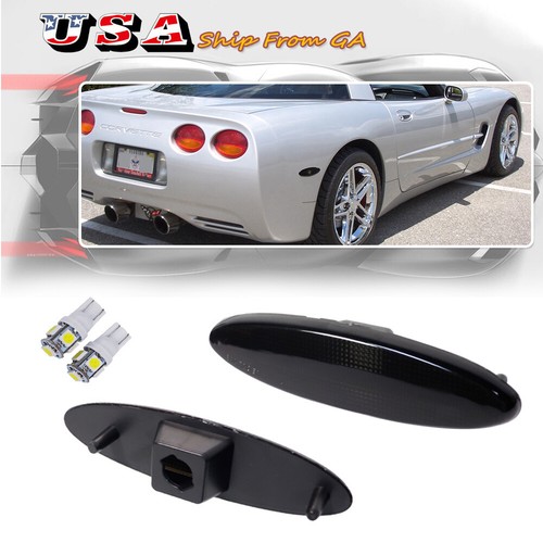 2x Smoked Rear Side Marker Light Housing For Chevrolet Corvette C5 1997-2004 Z06 - 第 1/10 張圖片