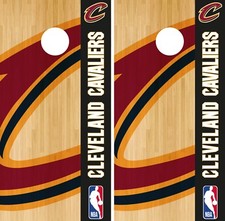 Cleveland Cavalier Cornhole Wrap NBA Logo Game Skin Set Vinyl Decal CO583