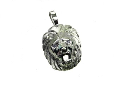 Löwen Anhänger Silber 925  18g Sternzeichen Löwenkopf Löwe  Herrenschmuck Massiv
