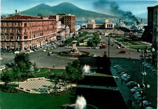 Piazza Municipio, Stazione Marittima, Napoli, historic town hall, Postcard