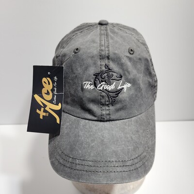 ACE The Good Life Sportsman Baseball Cap Mens OSFM Black Adjustable Backstraps
