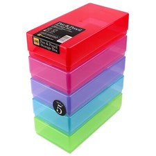 WestonBoxes Plastic Storage Boxes with Lids for Pens, Pencils & Stationery