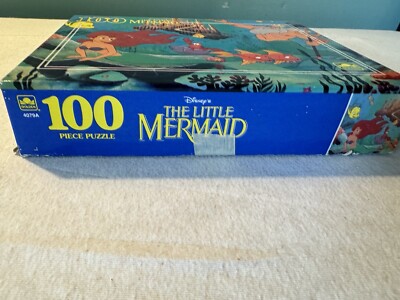 Golden Disney's The Little Mermaid 100 Piece Puzzle Vintage- Pre
