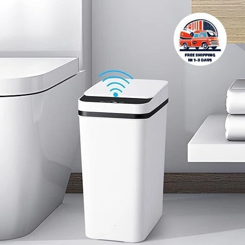Bote De Basura Automático Con Sensor De Movimiento 4 Galones Para Baño y Cocina
