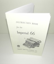Imperial 66 Typewriter Instructions  Reproduction thumbnail
