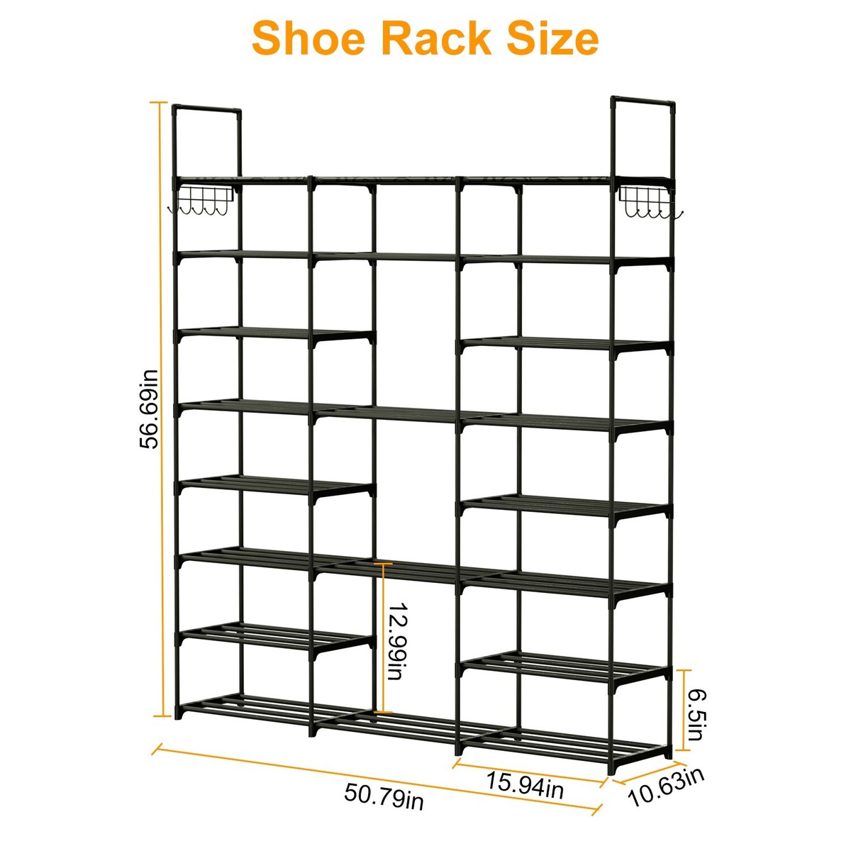 Multi cells 42 Pairs Shoe Rack Shoe Storage Shelf Free Standing