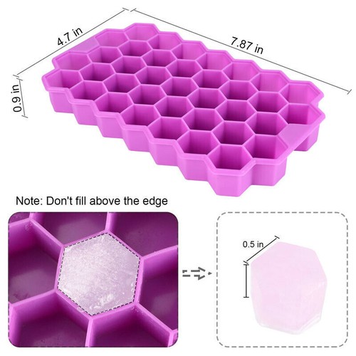 Cubo para hacer cubitos de hielo de silicona bandeja cuadrada moldes barra whisky cócteles cocina EE. UU. - Imagen 3 de 19