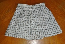 Boy's VTG 1970s Cotton Boxer Shorts Underwear Gold  Black Print Sz 8 NOS