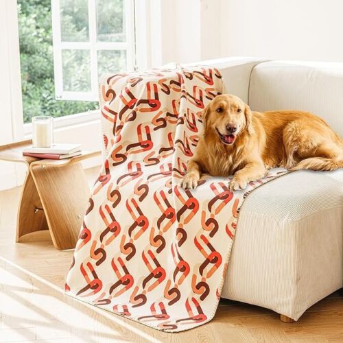 Waterproof & Soft Fluffy Premium Flannel Reversible  Dog Blankets Washable 40x50 - Picture 1 of 6