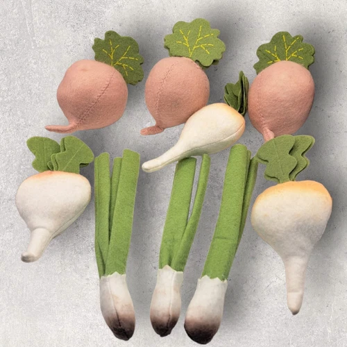 Vegetable Garden Plush Toy Crafting Preschool Stuffed Fleece Veggies Cottagecore