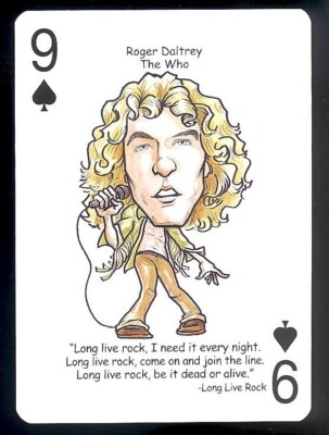 Roger Daltrey The Who Rock n Roll a Tribute to Rock Playing Card