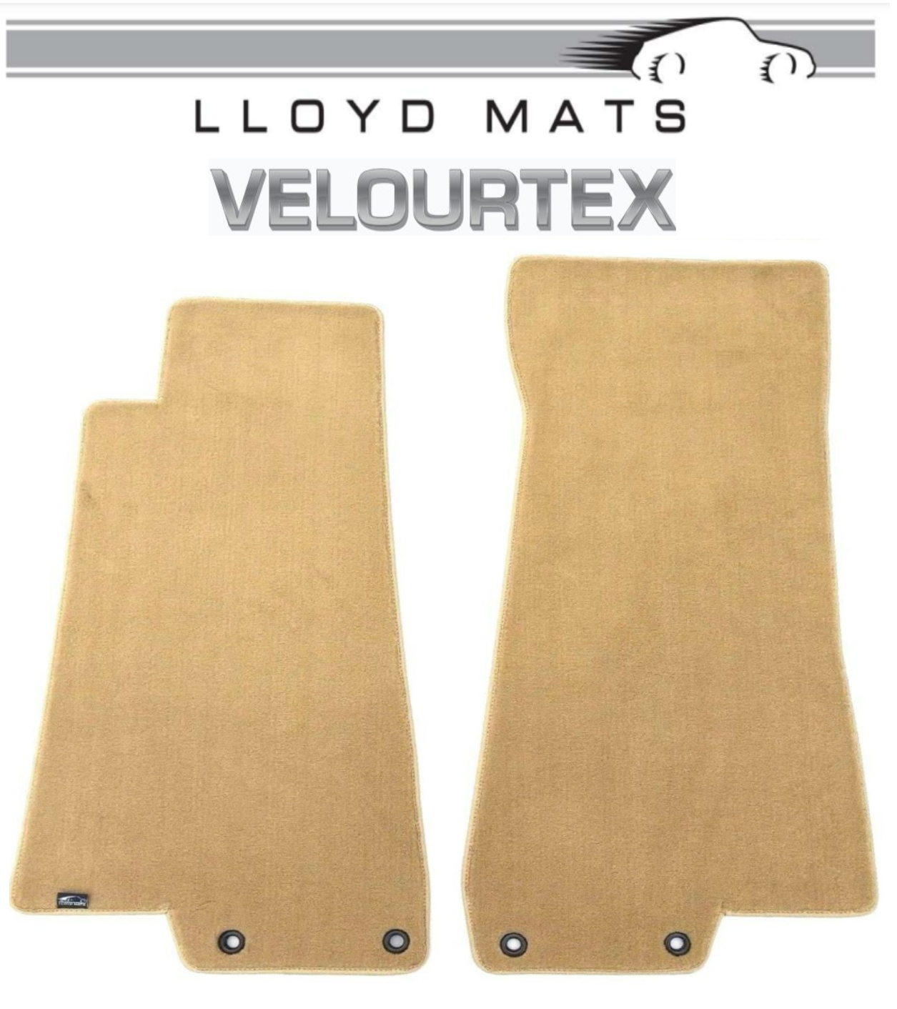 19972006 Jaguar XK8 Front Lloyd Velourtex Tan Floor Mats w/2 Grommets