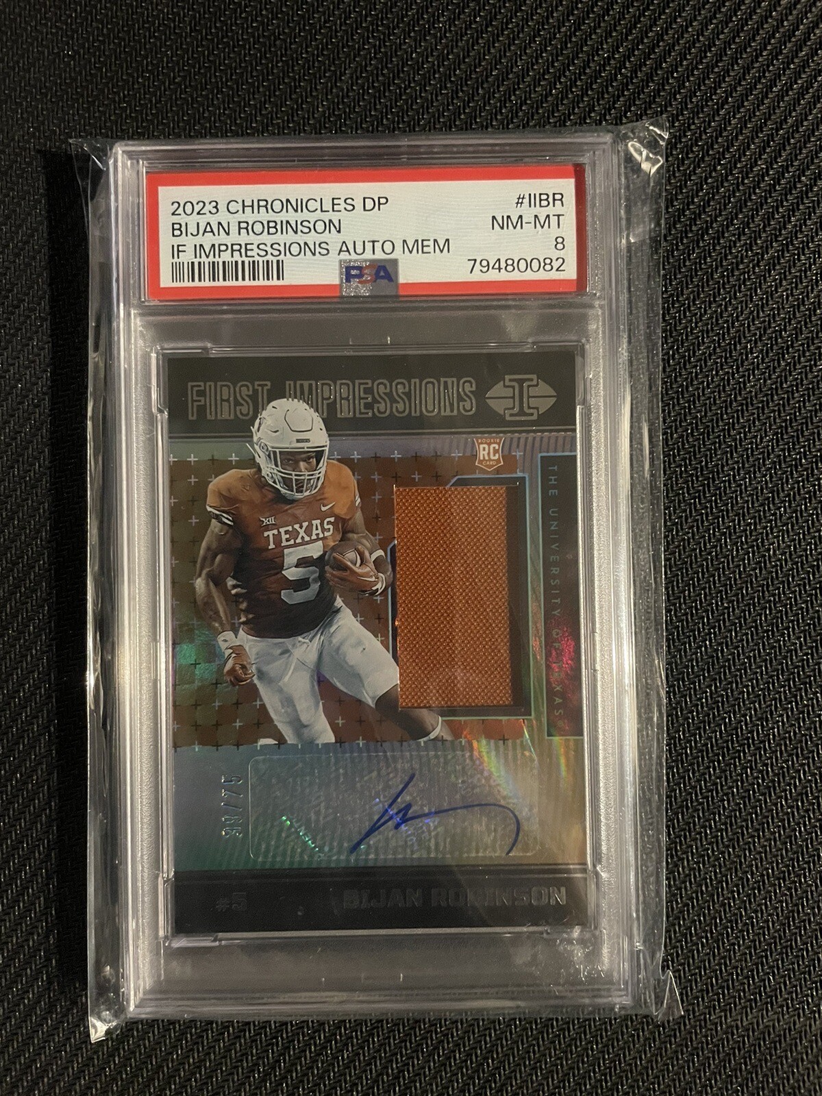 Bijan Robinson Panini Chronicles Draft Picks Illusions First Impressions Autographed Memorabilia #IIBR Base