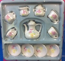 Barbie Porcelain Tea Set Miniature 1998 Tootsie Toy 10830 Service for 4 NRFP