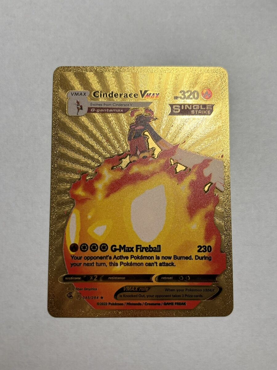 Cinderace VMAX 045/264 HP320 Gold Foil Art Display Card -NM Cinderace VMAX 045/264 HP320 Gold Foil Art Display Card -NM