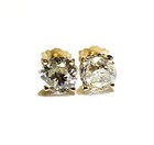 New GIA 14k yellow gold 2.01ct SI2 J round diamond stud earrings Natural — photo 3