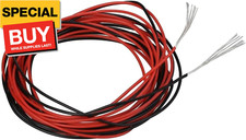30 Gauge Silicone Wire 10 ft red and 10 ft Black Flexible 30 AWG Stranded Tinned