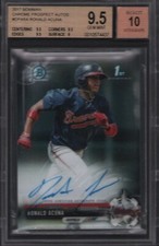 2017 Bowman  - Chrome Prospect Autograph Ronald Acuña Jr. #CPA-LI Beckett 9.5