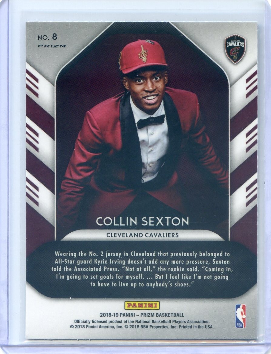 2018-19 Panini Prizm COLLIN SEXTON RC LUCK OF THE LOTTERY #8