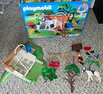 Playmobil 4193 Horse Water Pump Washing Station Ranch Stable Play