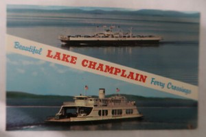 Postcard Lake Champlain Ferry Crossing Vermont/New York