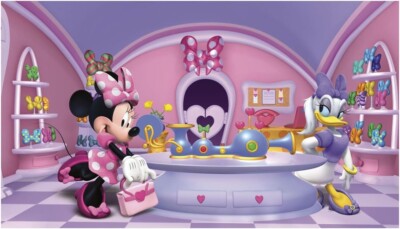 RoomMates JL1302M Minnie Water Activated Removable Wall Mural - 10.5 x 6 ft