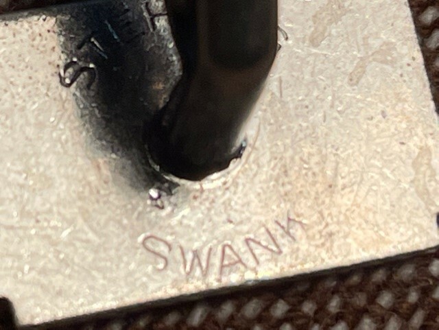 SWANK Sterling Silver Rectangular Cuff Links Engr… - image 6