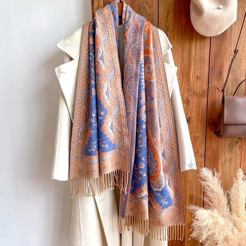 New Luxury Warm Simulated Winter Shawl Cashmere Pashmina Touch Unisex Bufanda UK