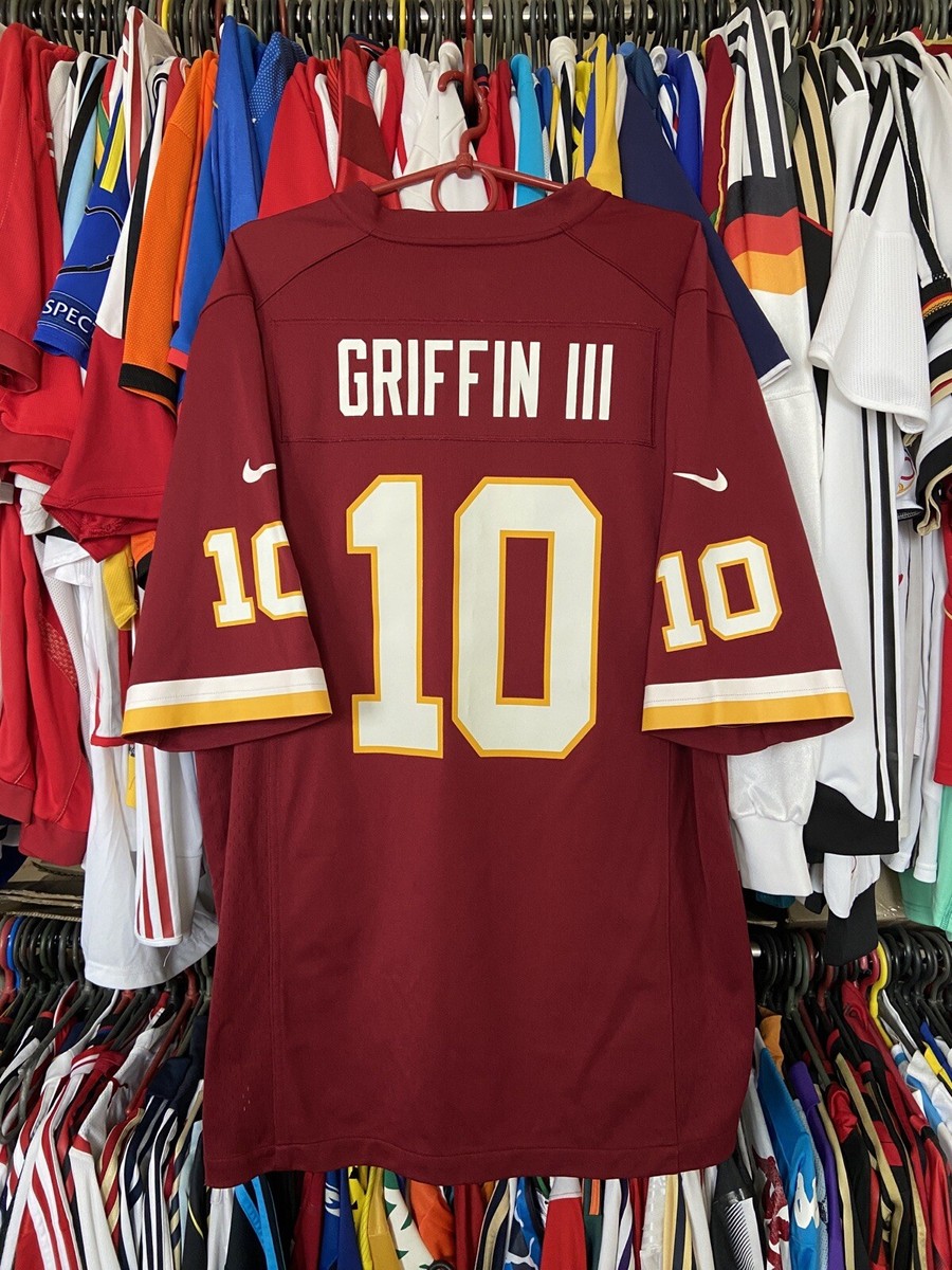 WASHINGTON REDSKINS NFL HOME SHIRT JERSEY NIKE sz L MEN #10 GRIFIN