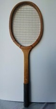 A.G. SPALDING BROS. ANTIQUE WOOD TENNIS RACQUET / RACKET. ORIGINAL GRIP.