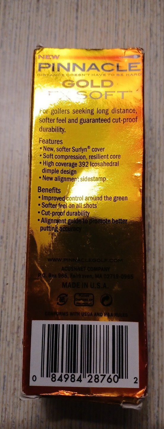 New Pinnacle Gold FX Soft Box Sleeve 3 Golf Balls America Express Logo, Box Wear 84984287602 eBay