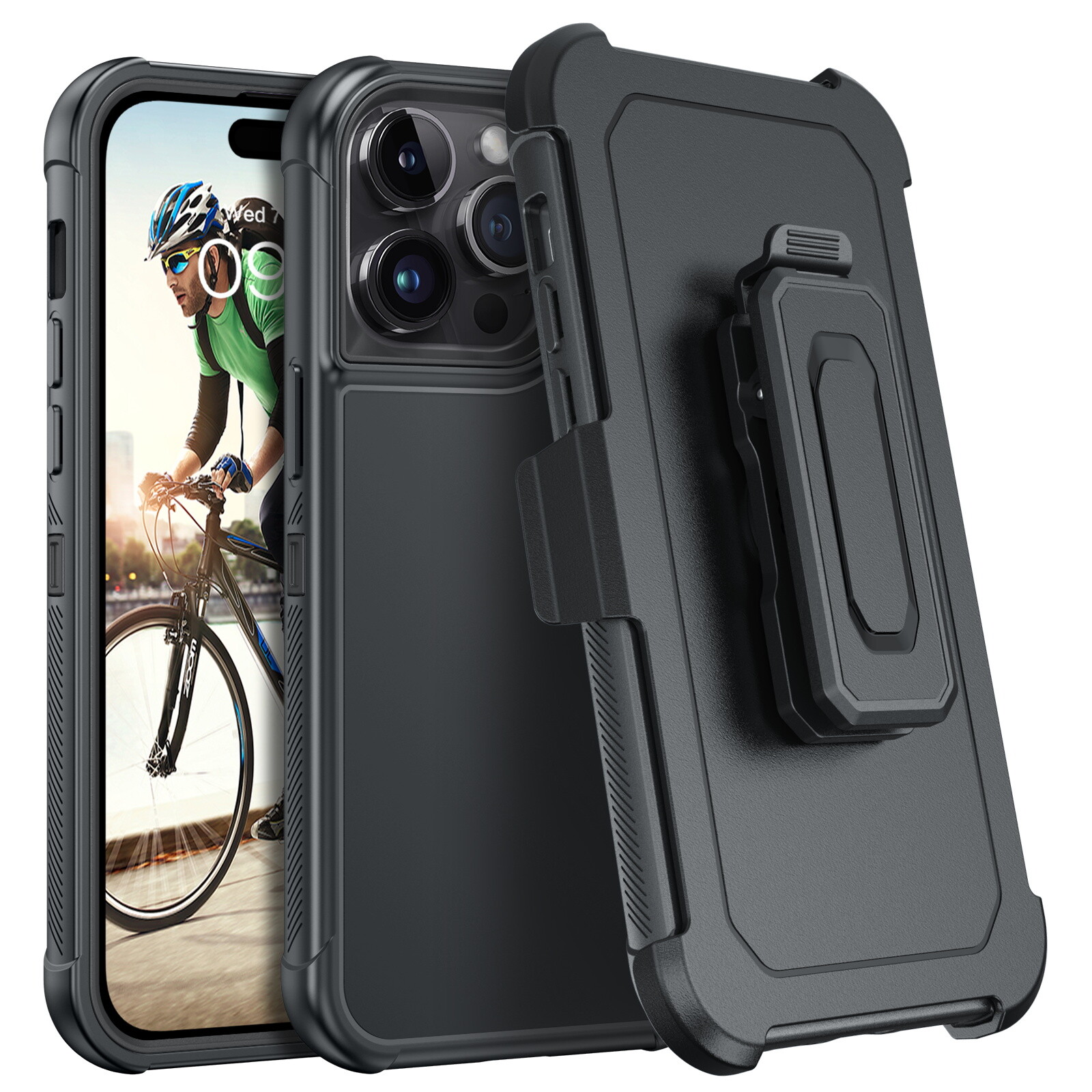 For iPhone 15 14 13 Pro Max Case Cover Fits Otterbox Defender Screen