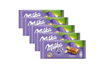 Milka, Milk Chocolate Bar with Haselnuss, 100g (PACK OF 5) SAMEDAY SHIPP!!!