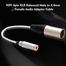 Audio 4pin XLR Balanced / 6.35mm Male To 4.4mm Female Plug Audio Extension Cable