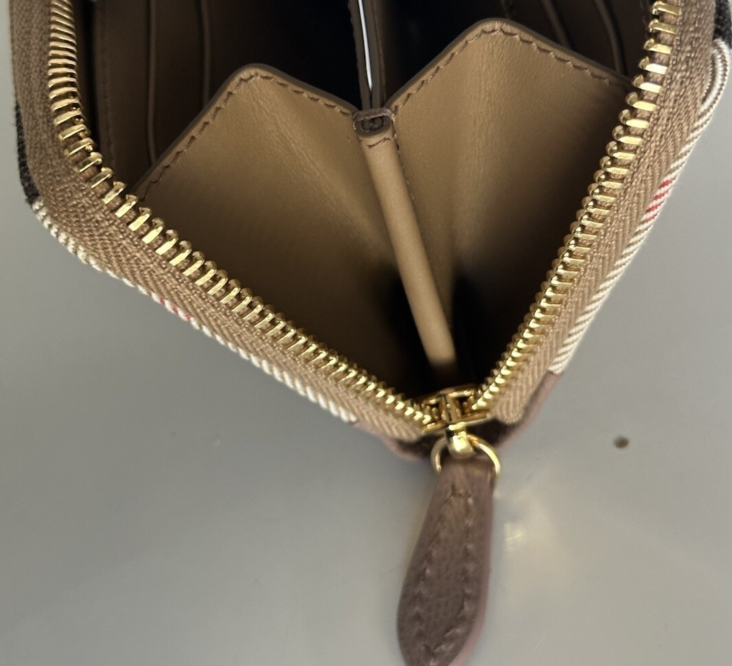 Burberry MN Zip Around Check Gray Mink/Brown Wallet 80845261 Burberry MN Zip Around Check Gray Mink/Brown Wallet 80845261