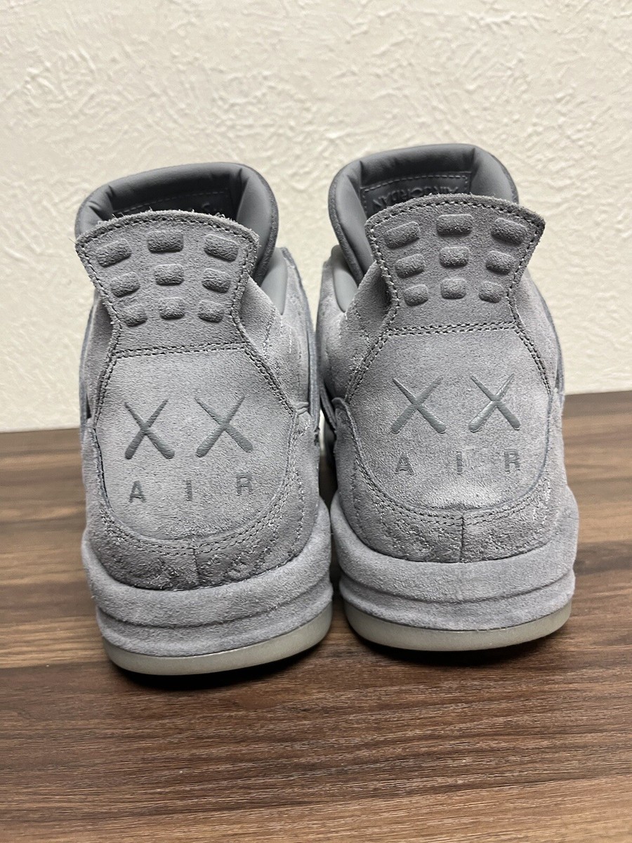 AIR JORDAN 4 RETRO KAWS COOL GREY MEN'S SIZE 14 OG BOX AIR JORDAN 4 RETRO KAWS COOL GREY MEN'S SIZE 14 OG BOX