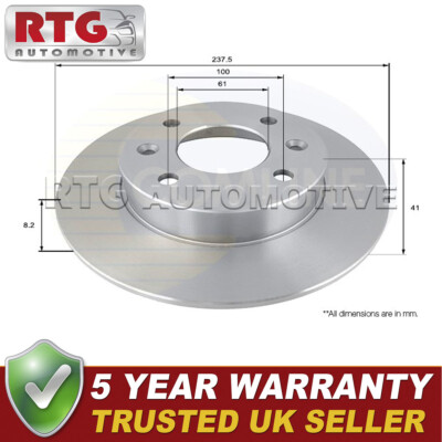 Front Brake Disc Fits Renault Twingo Super 5 Extra Clio 1.0 1.2 1.4 1.6 D #1