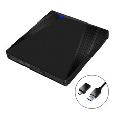 Usb3.0 Type-C External Dvd Rw Cd Drive Player Burner For Laptop Pc Mac Blk