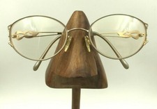 Vintage Tura 907 CHA Gold Metal Oval Sunglasses Japan FRAMES ONLY