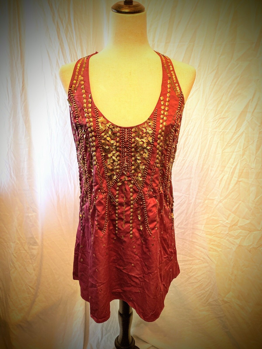 mini gold slip dress Free People Midnight Kiss Mini Slip Dress XS / Gold Combo main image 0