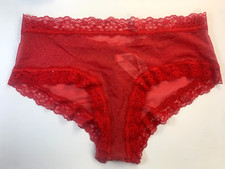 NWT Victoria's Secret THE LACIE Sequin Posey Mesh Cheeky Panty Large
