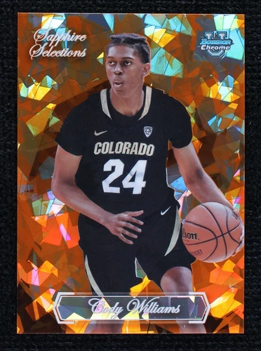 2023-24 Bowman University Chrome Sapphire Edition Basketball Trading Cards