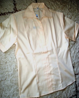 Kurzarm-Bluse,apricot,v.uniformen idividuell,Gr.38,Baumwolle/Polyester,neu