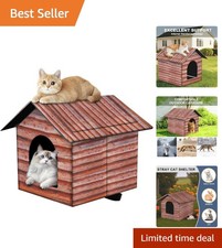 Foldable Outdoor Cat House - Portable Waterproof Shelter for Feral Animals