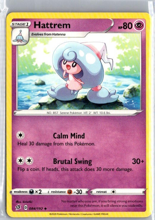 Hattrem 084/192 Uncommon Rebel Clash Pokemon Lightly Played