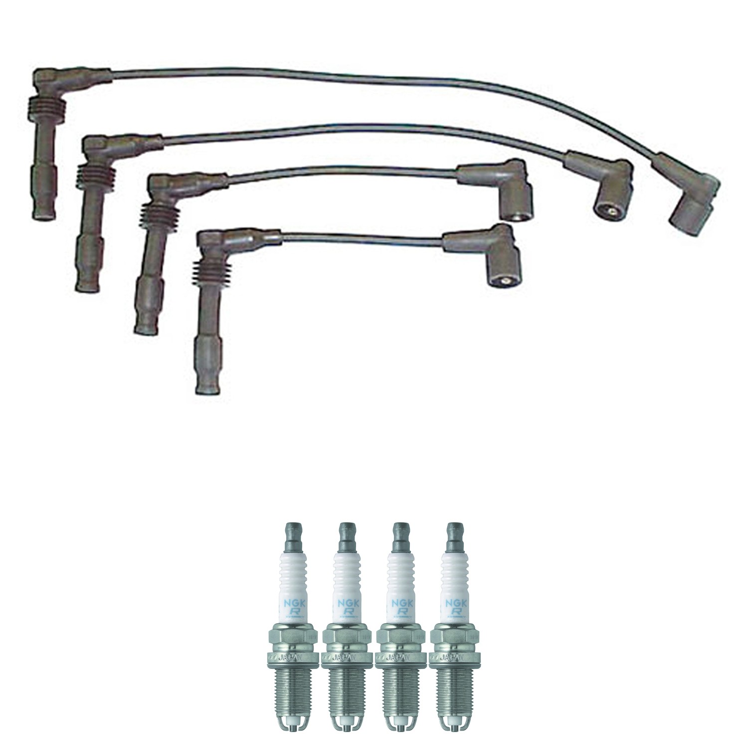 Denso Ignition Wires and NGK Spark Plugs Kit for Daewoo Leganza 99-02 2.2L L4