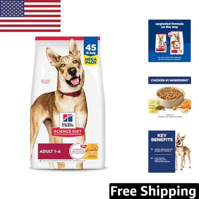Nutritious Chicken & Barley Adult Dog Food, 45 lb Bag - Ideal for Dogs Aged 1-6