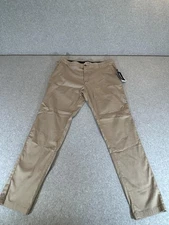 Birddogs Pants Mens 36x32 Khaki Tan Stretch Chino Performance Casual Golf