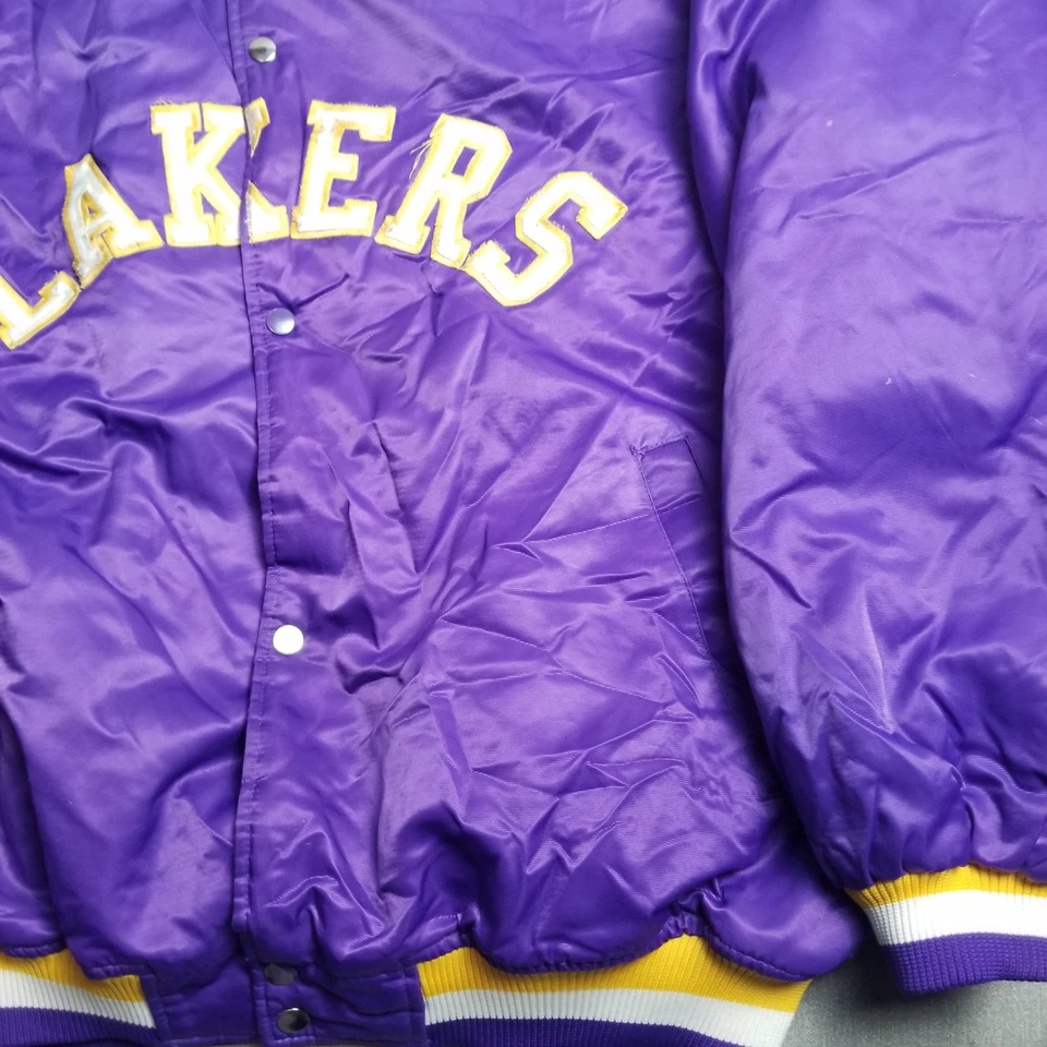 Chaqueta de bombardero de colección Majestic Hardwood Classics Los Angeles Lakers NBA 90s 2XL XXL Foto 3 de 4