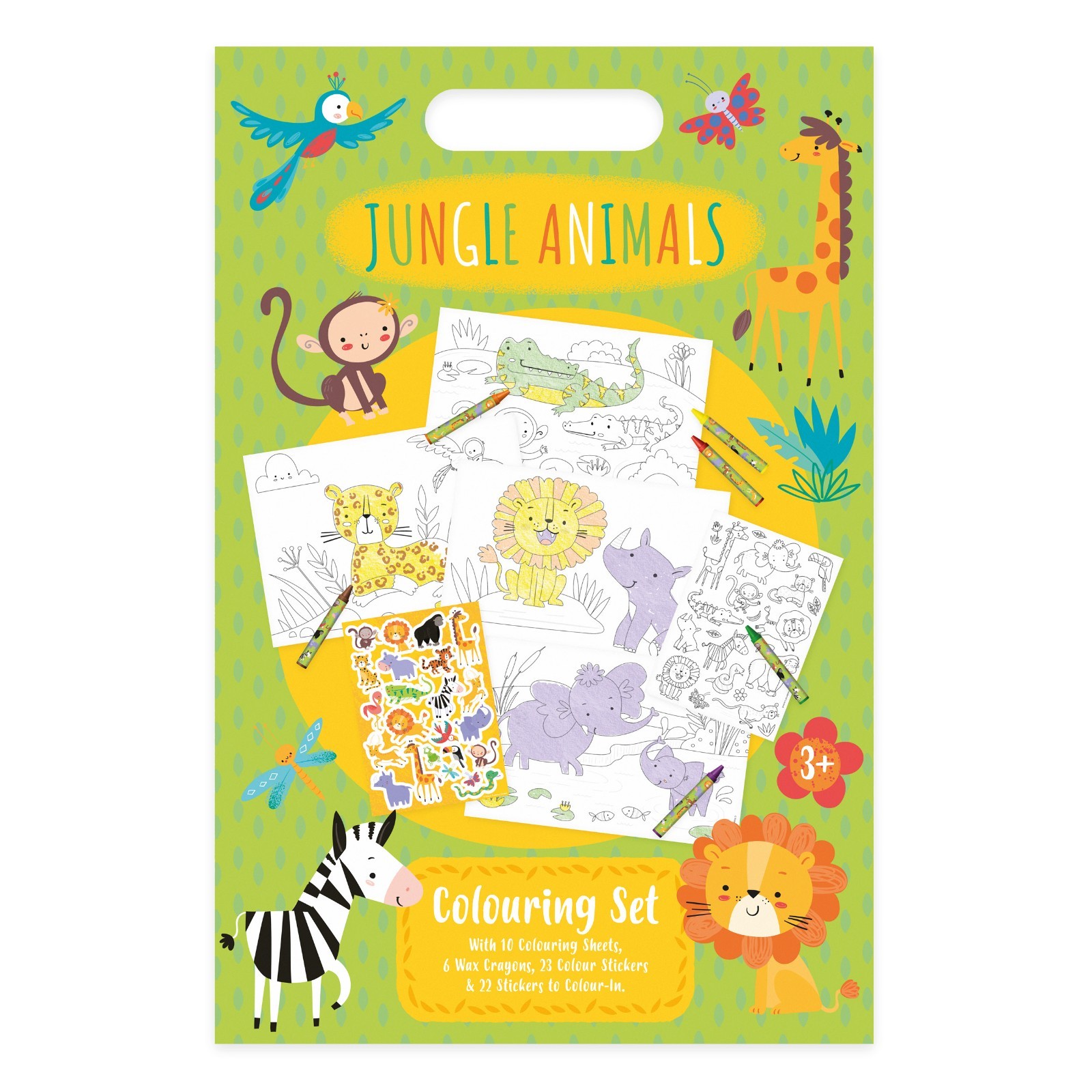 Jungle Animals Children’s Colouring Set | Crayons, Stickers & Colouring Sheets